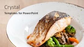  Presentation with noodle - Presentation theme enhanced with salmon-with-buckwheat-noodle background and a lemonade colored foreground