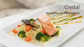  Presentation with fine dining - Cool new presentation theme with grilled t-bone with green salad backdrop and a coral colored foreground