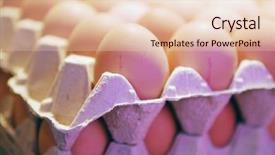  Presentation with salmonella - Presentation design enhanced with salmonella - boxes filled with eggs background and a lemonade colored foreground