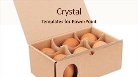  Presentation with salmonella - Presentation design with salmonella - cardboard box with eggs isolated background and a lemonade colored foreground