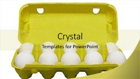  Presentation with salmonella - Beautiful slides featuring salmonella - cardboard egg box with eggs backdrop and a yellow colored foreground