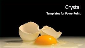  Presentation with salmonella - Amazing presentation theme having salmonella - egg with cracked shells backdrop and a black colored foreground
