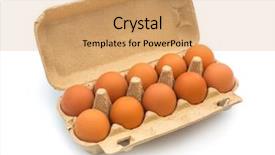  Presentation with eggs egg carton egg box - Presentation enhanced with salmonella - eggs in a box isolated background and a coral colored foreground