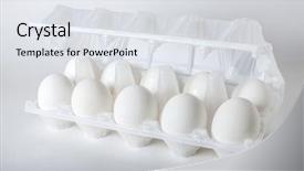  Presentation with salmonella - Audience pleasing slide set consisting of salmonella - six eggs in a transparent backdrop and a sky blue colored foreground