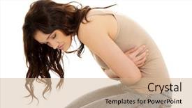  Presentation with salmonella - Cool new slides with salmonella - young student woman curled up backdrop and a coral colored foreground