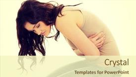  Presentation with salmonella - Cool new slide deck with salmonella - young student woman curled up backdrop and a cream colored foreground