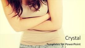  Presentation with salmonella - Cool new PPT layouts with salmonella - young student woman suffering backdrop and a blonde colored foreground