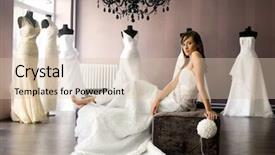  Presentation with salon - Amazing theme having salon in wedding dress backdrop and a lemonade colored foreground