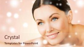  Presentation with nail salon beauty nails concept - Colorful presentation enhanced with salon lying on the massage backdrop and a  colored foreground