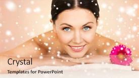  Presentation with health money insurance concept - Presentation consisting of salon lying on the massage background and a  colored foreground