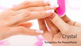  Presentation with nail spa - Beautiful presentation theme featuring man sitting and reading on the edge of a cliff surrounded by nature concept of peace in nature backdrop and a dark gray colored foreground.