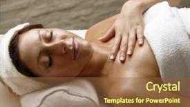  Presentation with beauty salon pedicured feet - PPT layouts enhanced with salon spa getting a body background and a  colored foreground