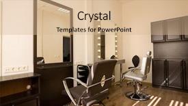  Presentation with cabinet - Audience pleasing slide deck consisting of hair saloon - cabinet make-up artist and hairdresser backdrop and a lemonade colored foreground