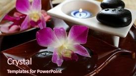  Presentation with aromatherapy - Colorful slide deck enhanced with saloon spa - aromatherapy still life backdrop and a  colored foreground