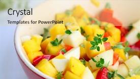  Presentation with mango - Beautiful presentation featuring foot stuck into chewing gum backdrop and a gray colored foreground