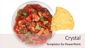 Presentation with tortilla - PPT layouts featuring salsa and tortilla chip cut background and a soft green colored foreground