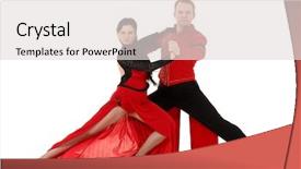  Presentation with couple - PPT layouts having salsa dance - dancing young couple background and a lemonade colored foreground