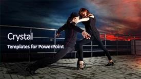  Presentation with dance beautiful couple dancing ballroom - Presentation theme with salsa dance - senior couple ballroom dancing background and a wine colored foreground