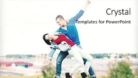  Presentation with holidays - PPT theme consisting of salsa dance - summer holidays teenage and dancing background and a white colored foreground