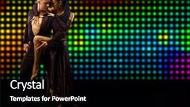  Presentation with tango couple - Beautiful presentation theme featuring salsa dance - tango couple dancing backdrop and a black colored foreground