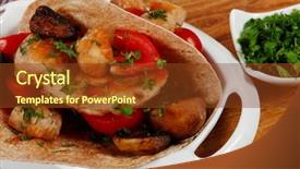  Presentation with taco - Theme having big mexican taco served background and a tawny brown colored foreground