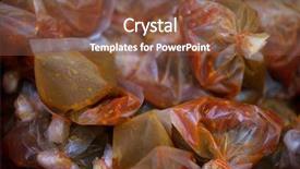  Presentation with plastic bag - Slide set consisting of chili sauce pack in plastic bag ready for takeaway background and a tawny brown colored foreground