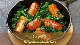  Presentation with italian cuisine - Cool new PPT theme with salsiccia-e-cime-di-rapa backdrop and a tawny brown colored foreground