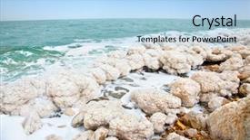  Presentation with sea shore - PPT layouts having accumulation on the dead sea background and a light blue colored foreground