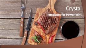  Presentation with table salt - PPT theme having salt and pepper and wine background and a coral colored foreground