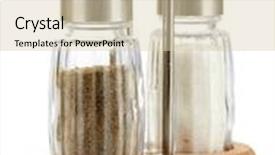  Presentation with pepper - Beautiful presentation design featuring salt and pepper mills isolated backdrop and a lemonade colored foreground