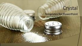 Presentation with pepper - Presentation theme with salt and pepper mills background and a coral colored foreground