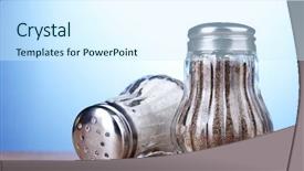  Presentation with table salt - Presentation theme enhanced with salt and pepper mills background and a  colored foreground