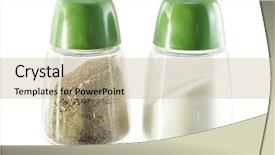  Presentation with pepper - Presentation theme having salt and pepper shaker background and a soft green colored foreground
