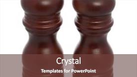  Presentation with monarch butterfly isolated on white - Slide deck featuring salt and pepper shakers isolated background and a tawny brown colored foreground