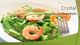  Presentation with peas - Theme with salt-and-pepper-shrimp background and a yellow colored foreground