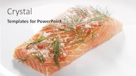 Presentation with tata salt - Presentation theme having salt-and-sugar-cured-salmon background and a white colored foreground