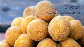  Presentation with salt food - Amazing presentation theme having salt-cod-fritters-brazilian-food backdrop and a seafoam green colored foreground