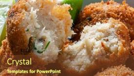  Presentation with salt - Slides having salt-cod-fritters-with-pieces background and a tawny brown colored foreground