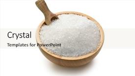  Presentation with crystals - Audience pleasing presentation theme consisting of salt crystals in wooden bowl backdrop and a lemonade colored foreground