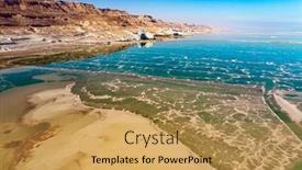  Presentation with cold water - Slide set having salt-deposits-are-visible background and a yellow colored foreground