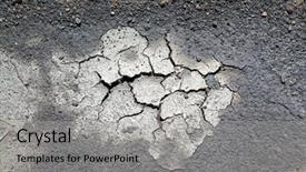  Presentation with earth land - PPT layouts featuring salt earth - deep rifts on dry land background and a light gray colored foreground