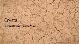  Presentation with concrete cracked and steel - Colorful slides enhanced with salt earth - dry and cracked ground texture backdrop and a coral colored foreground