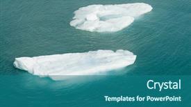  Presentation with cold water - Colorful presentation enhanced with salt earth - glacier water blue cold ice backdrop and a ocean colored foreground