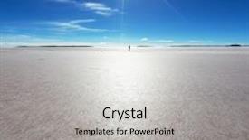  Presentation with salt - Presentation theme consisting of salt earth - salar de uyuni bolivia background and a light gray colored foreground