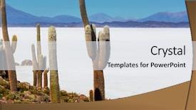 Presentation with bolivia tourism - Amazing PPT theme having salt earth - salar de uyuni bolivia backdrop and a sky blue colored foreground