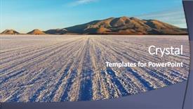  Presentation with bolivia tourism - PPT theme with rear view of sportswoman playing background and a coral colored foreground