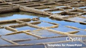  Presentation with evaporation - Colorful slide deck enhanced with salt evaporation pans backdrop and a seafoam green colored foreground