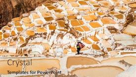  Presentation with salt - Amazing PPT theme having salt-extraction-in-peru-workers backdrop and a coral colored foreground
