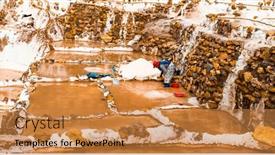  Presentation with salt - Colorful slide deck enhanced with salt-extraction-in-peru-workers backdrop and a gold colored foreground