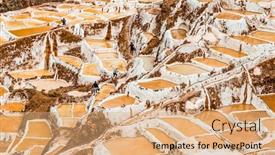  Presentation with ultrasound extraction - Presentation theme with salt-extraction-in-peru-workers background and a coral colored foreground